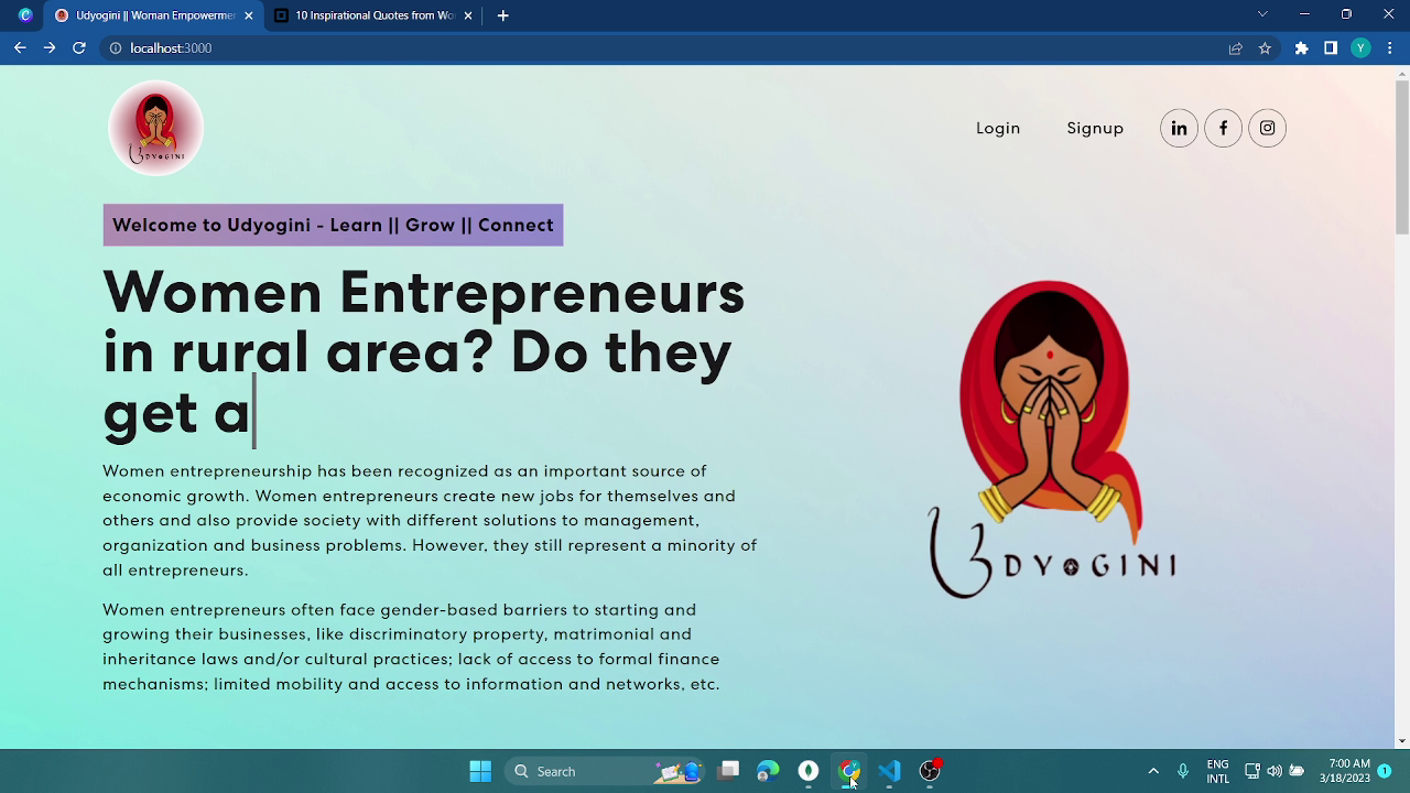 Udyogini — Women Empowerment